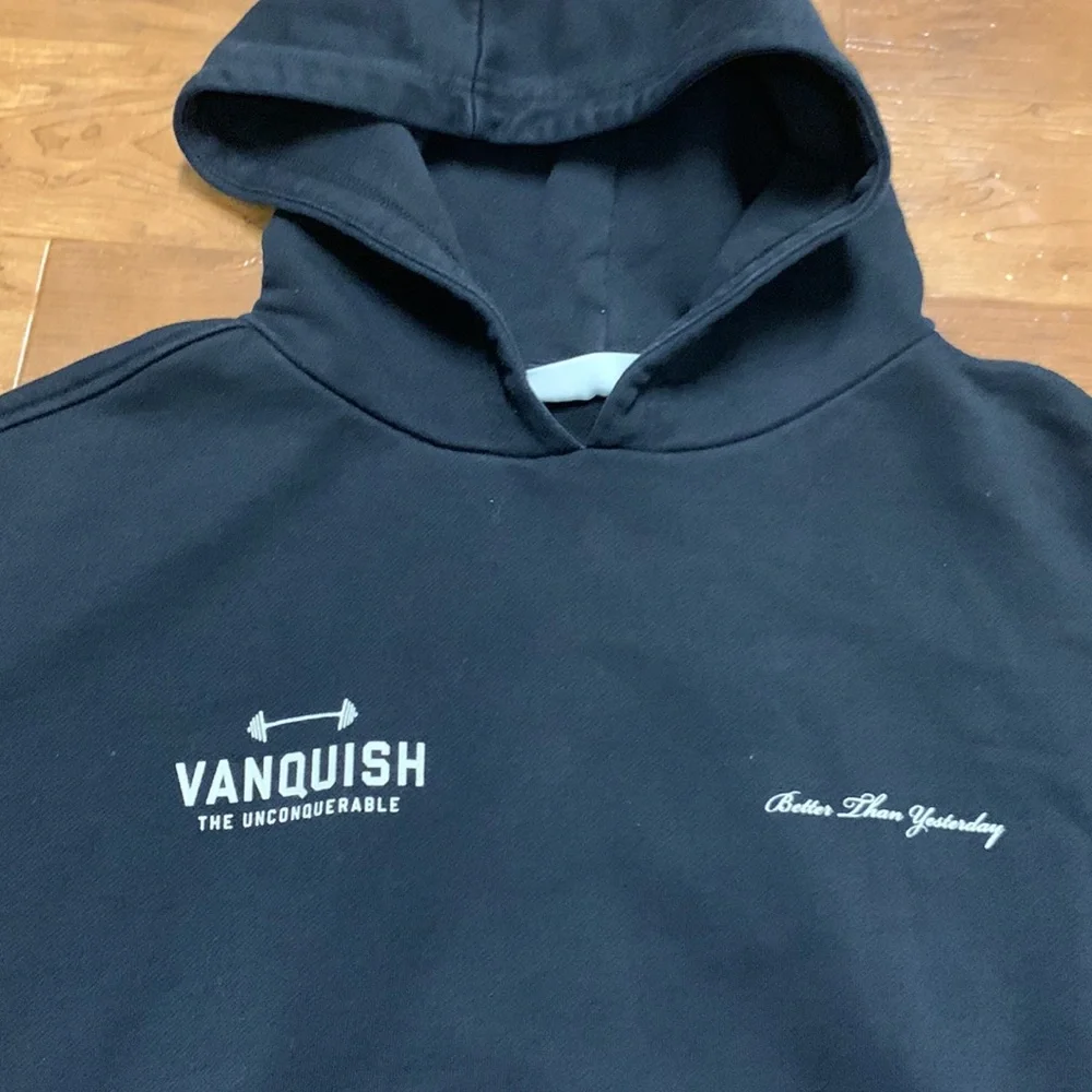 Vanquish Fitness Better than Yesterday Black Men's Logo Hoodie